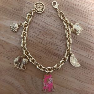 Lilly Pulitzer NWT gold charm bracelet